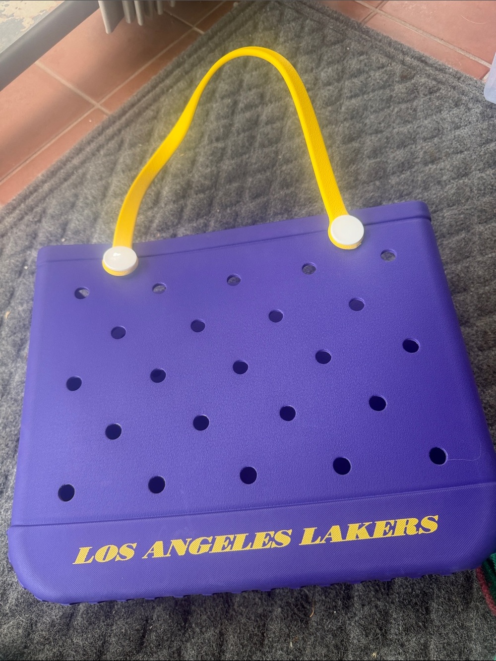 Los Angeles Lakers Purple Tote with Yellow Handles